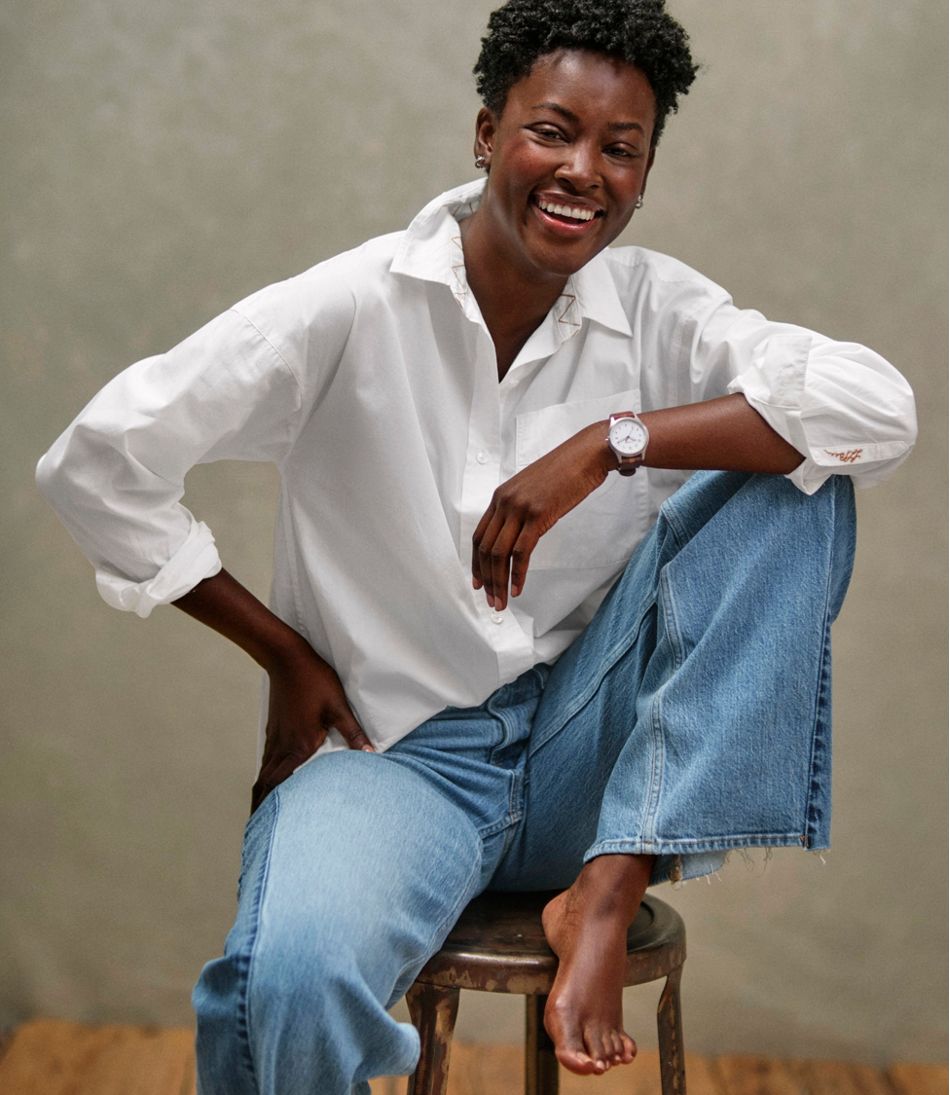 Women's Signature Premium Essential Poplin Shirt, Long-Sleeve L.L.Bean Trending