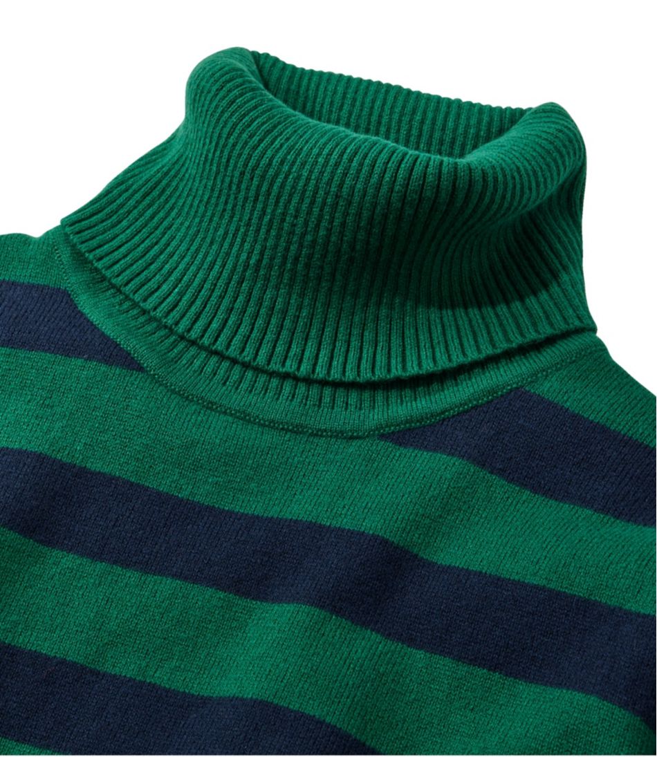 Women's Cotton/Cashmere Sweater, Turtleneck Stripe L.L.Bean Trending