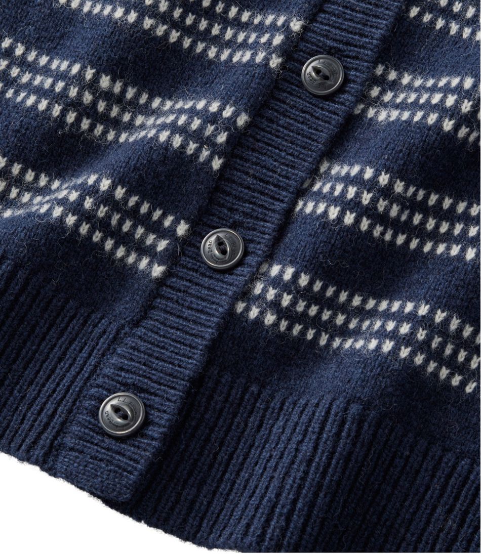 Women's Bean's Classic Ragg Wool Sweater, Button-Front Cardigan Novelty L.L.Bean Best Seller