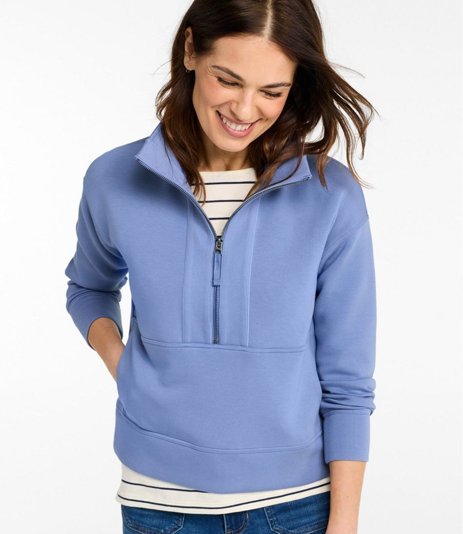Women's L.L.Bean CloudSoft Top, Half-Zip Pullover L.L.Bean New