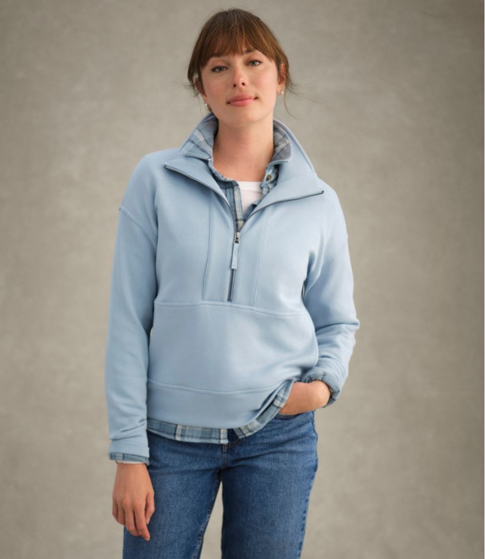 Women's L.L.Bean CloudSoft Top, Half-Zip Pullover L.L.Bean New