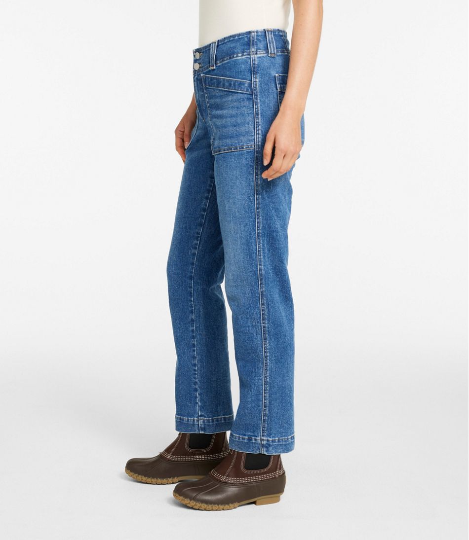 Women's 1912 Field Denim Pants, Mid-Rise Ankle Utility L.L.Bean Premium
