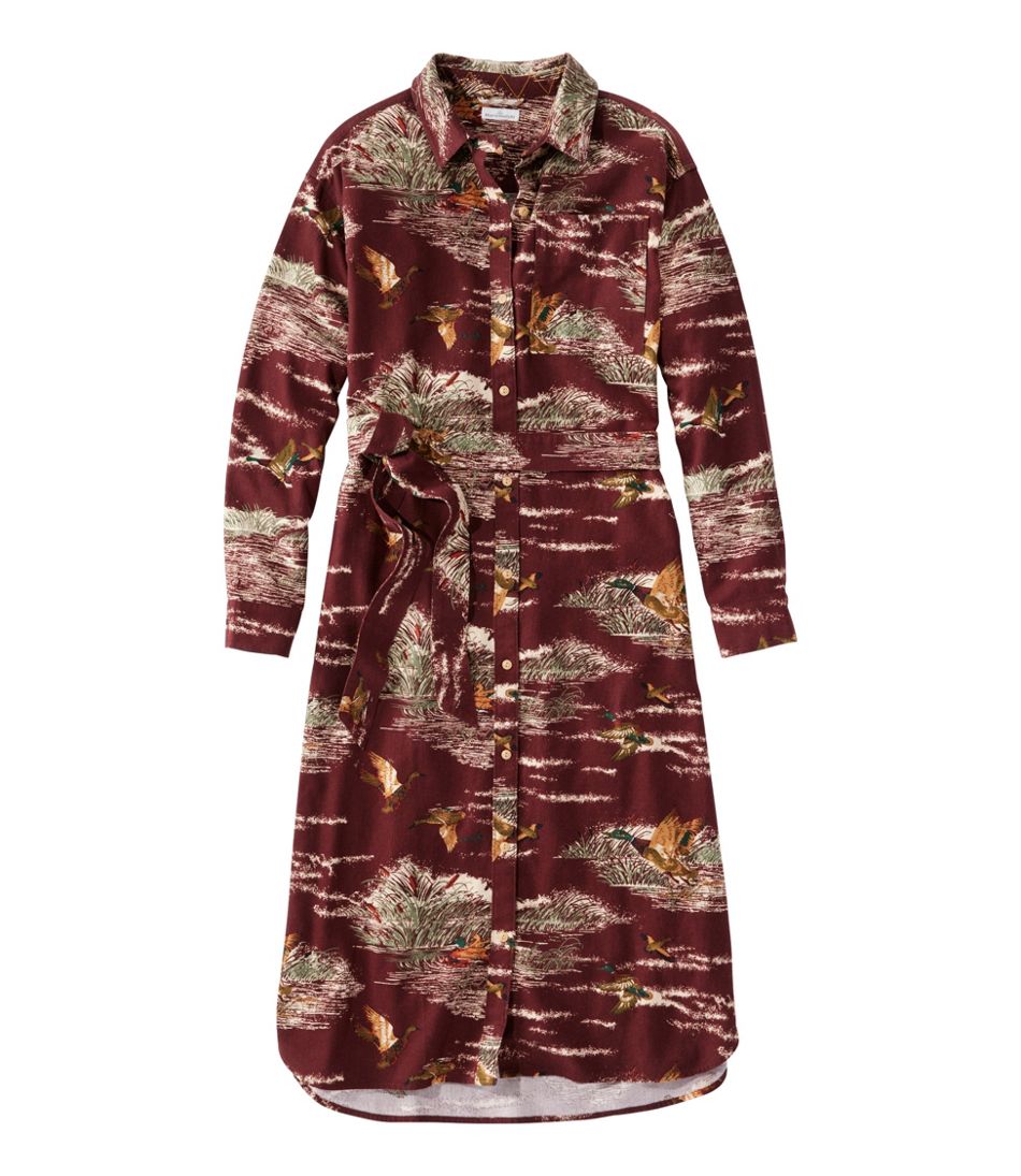 Women's Signature Camp Flannel Midi Dress L.L.Bean Everyday