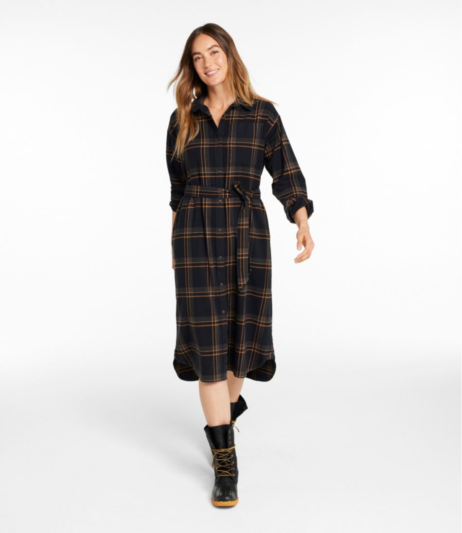 Women's Signature Camp Flannel Midi Dress L.L.Bean Everyday