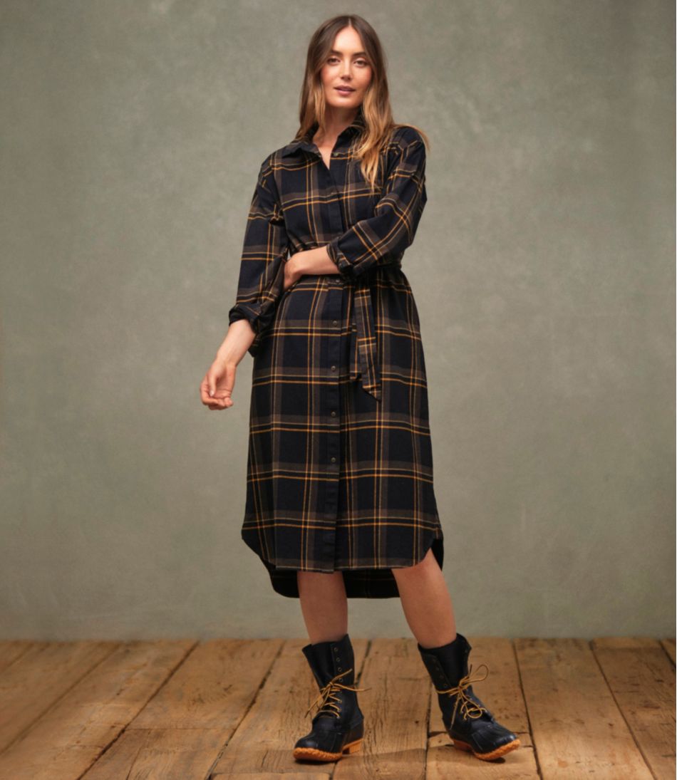 Women's Signature Camp Flannel Midi Dress L.L.Bean Everyday