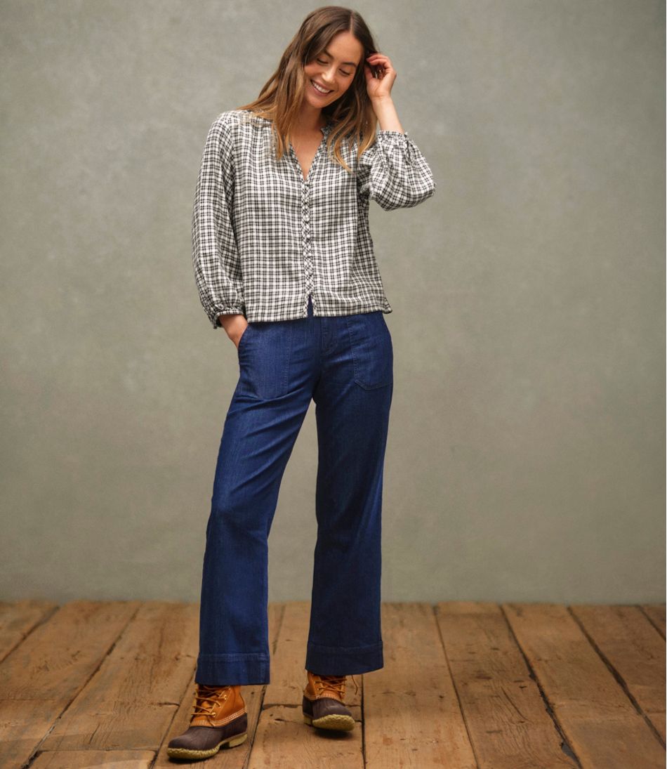 Women's Signature Portland Popover Shirt L.L.Bean New