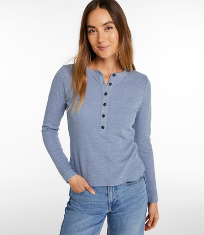 Women's Signature Premium Thermal Tops, Long-Sleeve Henley Shirt L.L.Bean Trending
