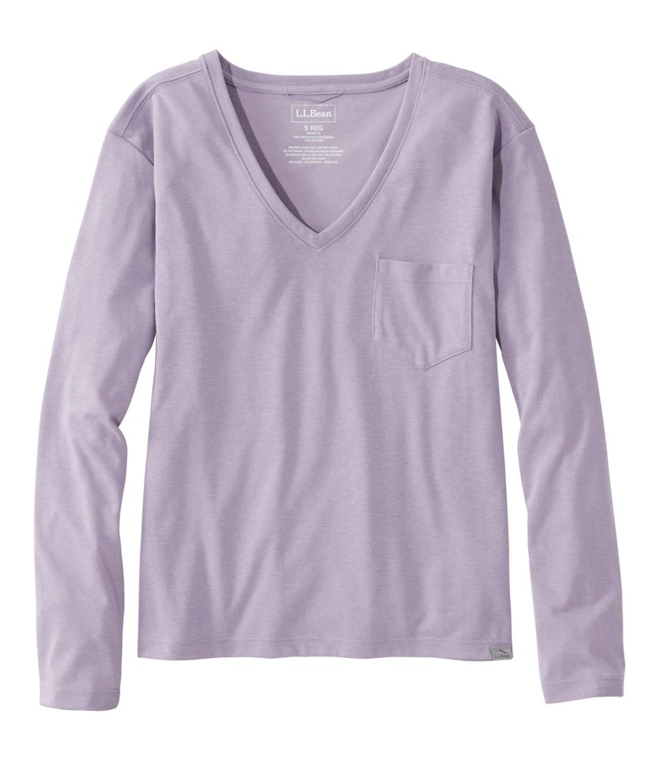 Women's Vista Camp V-Neck Pocket Tee, Long-Sleeve L.L.Bean Classic