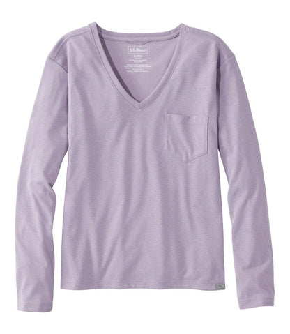 Women's Vista Camp V-Neck Pocket Tee, Long-Sleeve L.L.Bean Classic