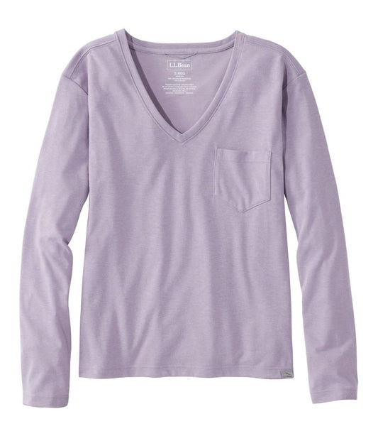 Women's Vista Camp V-Neck Pocket Tee, Long-Sleeve L.L.Bean Classic