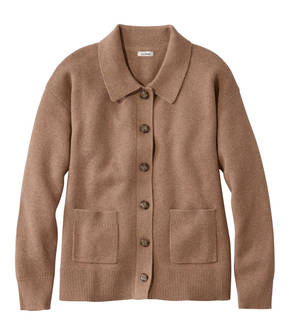 Women's Wicked Soft Cotton/Cashmere Cardigan L.L.Bean Everyday