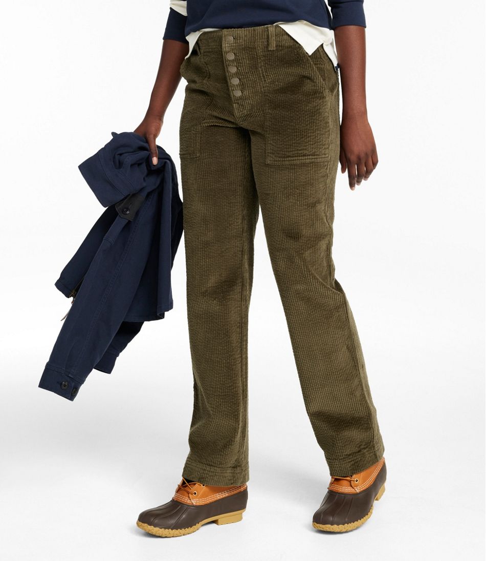 Women's Signature Utility Corduroy Pants, Mid-Rise Straight-Leg L.L.Bean Popular
