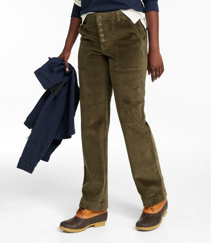 Women's Signature Utility Corduroy Pants, Mid-Rise Straight-Leg L.L.Bean Popular