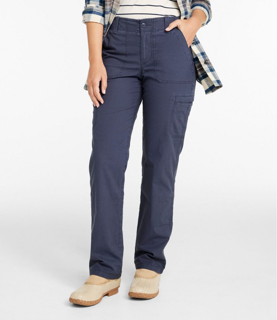 Women's 207 Vintage Cotton Canvas Pants, Mid-Rise Straight-Leg Cargo Lined L.L.Bean Trending