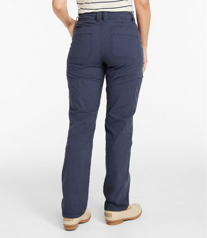 Women's 207 Vintage Cotton Canvas Pants, Mid-Rise Straight-Leg Cargo Lined L.L.Bean Trending