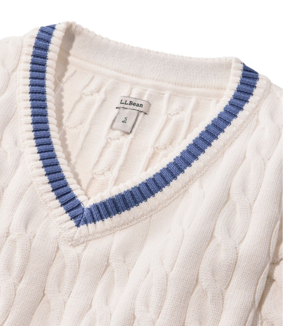 Women's The Original Double L® Sweater, Cable V-Neck L.L.Bean Top Pick