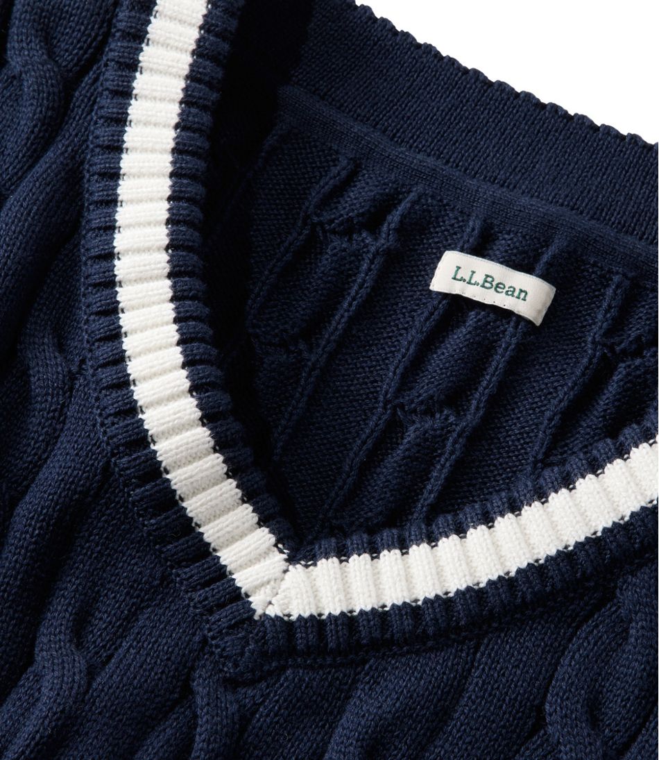 Women's The Original Double L® Sweater, Cable V-Neck L.L.Bean Top Pick