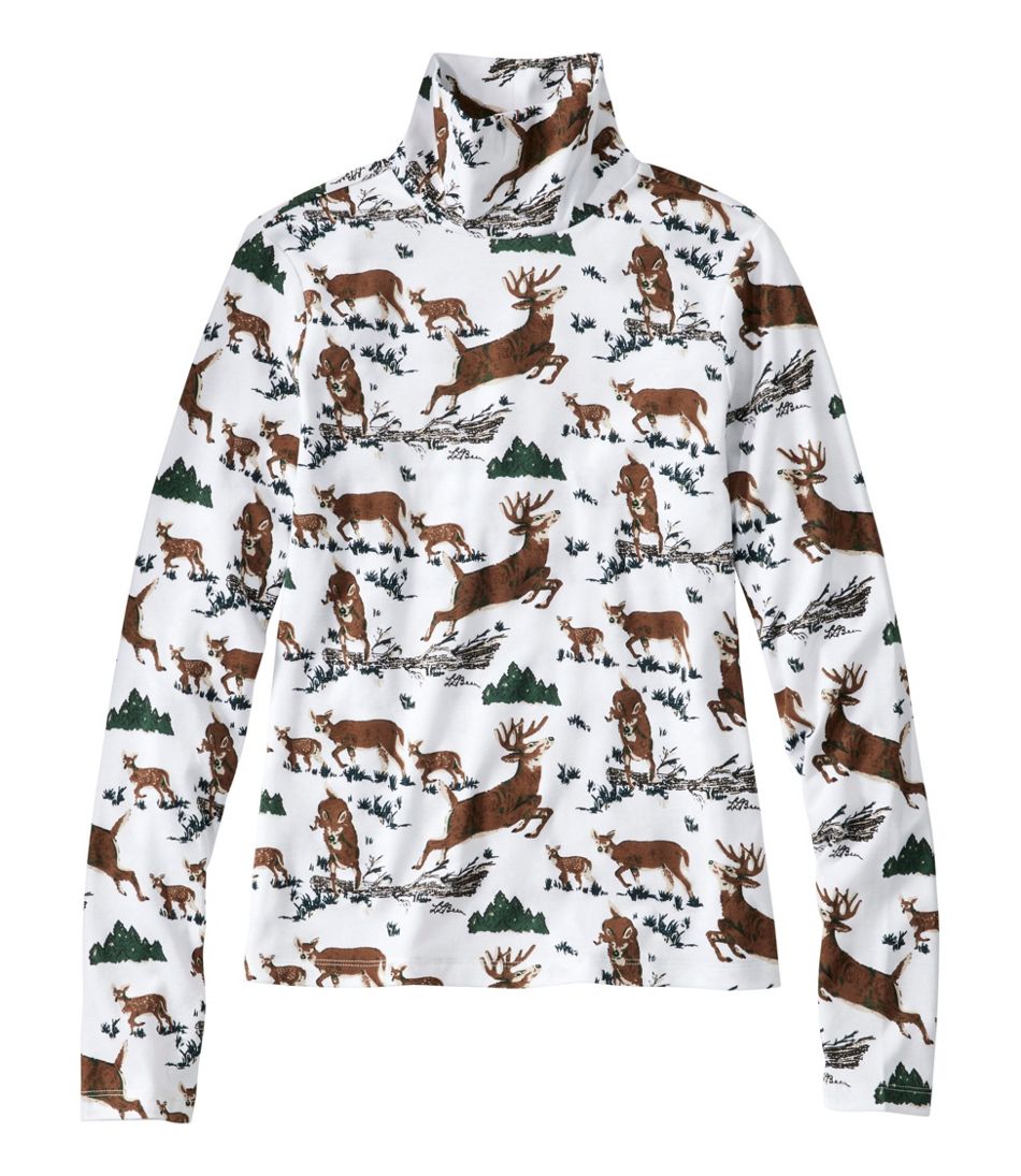 Women's Signature Lightweight Cotton Turtleneck, Novelty L.L.Bean Premium