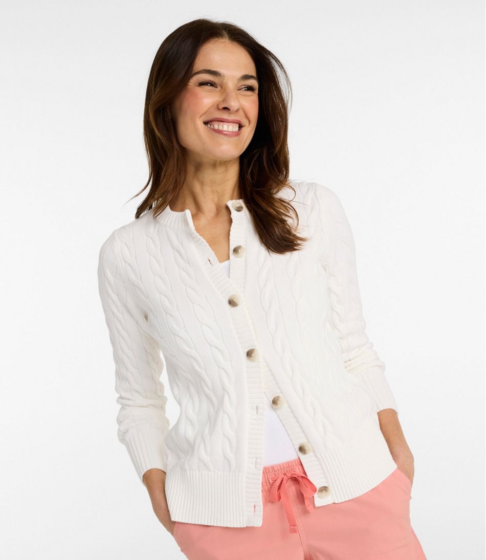 Women's The Original Double L® Sweater, Cable Cardigan L.L.Bean Featured