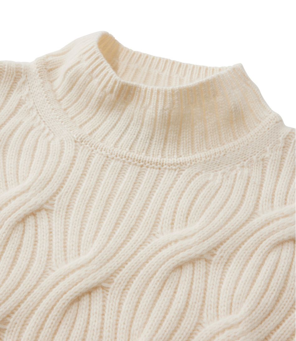 Women's Signature Premium Cashmere Cable Sweaters, Mockneck L.L.Bean Trending