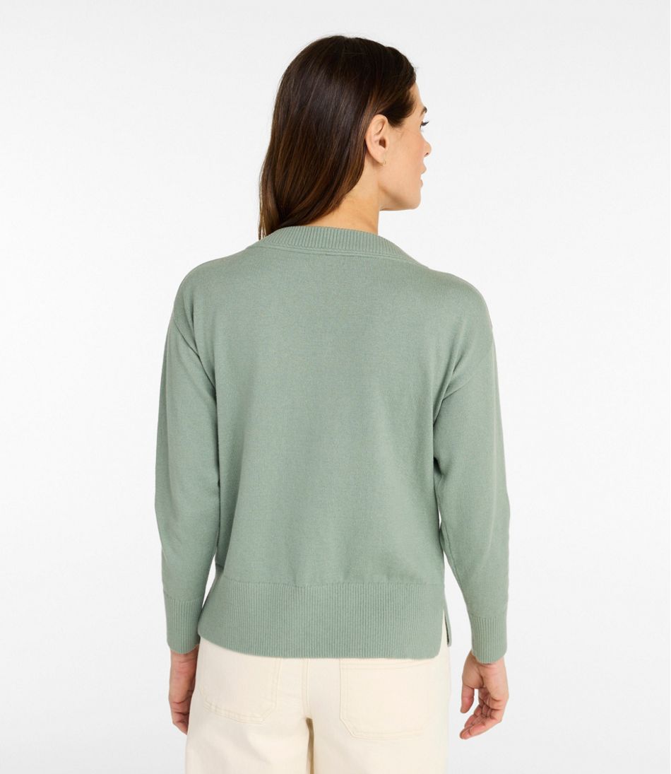Women's Cotton/Cashmere Sweater, V-Neck L.L.Bean Best Seller