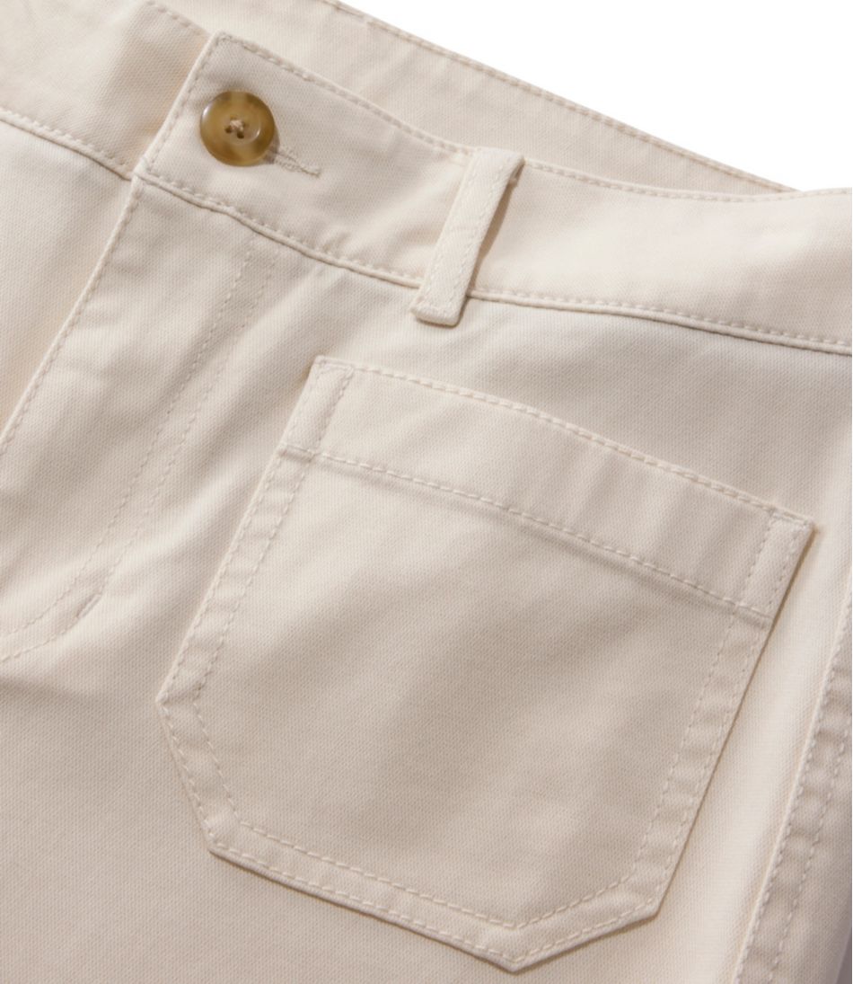 Women's Comfort Stretch Patch Pocket Pants, Mid-Rise Wide Straight-Leg Chino L.L.Bean New