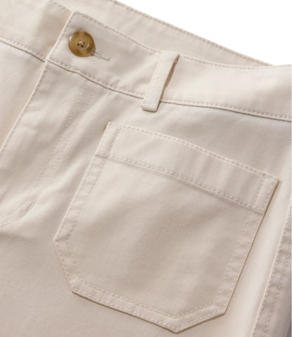 Women's Comfort Stretch Patch Pocket Pants, Mid-Rise Wide Straight-Leg Chino L.L.Bean New