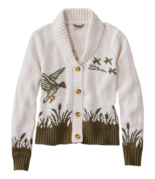 Women's Signature Original Cotton Sweater, Shawl Cardigan Novelty L.L.Bean Featured