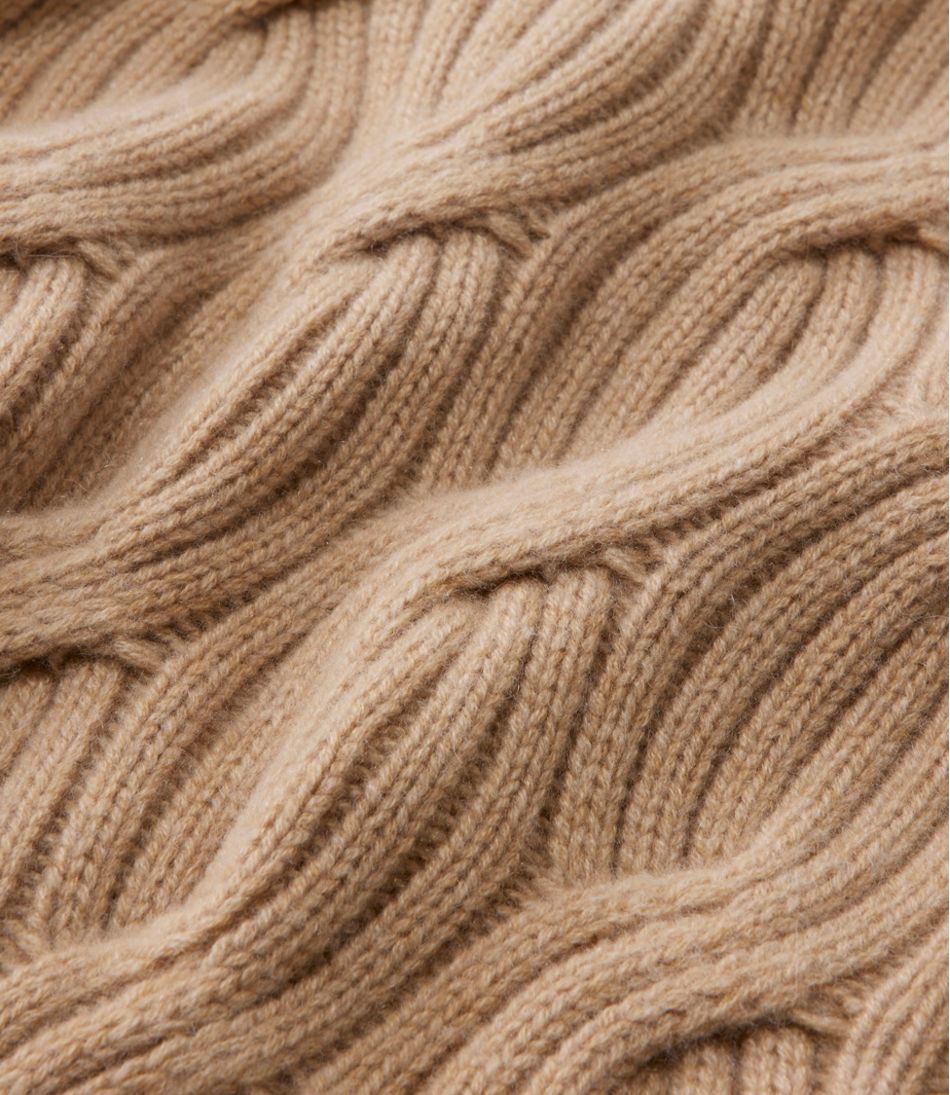 Women's Signature Premium Cashmere Cable Sweater, Crewneck L.L.Bean Classic
