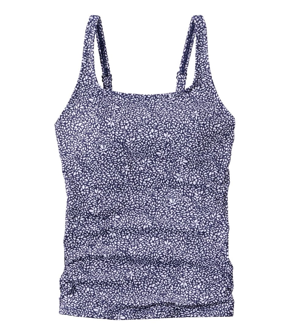 Women's L.L.Bean Coastal Essential Scoop Tankini Top, Print L.L.Bean New