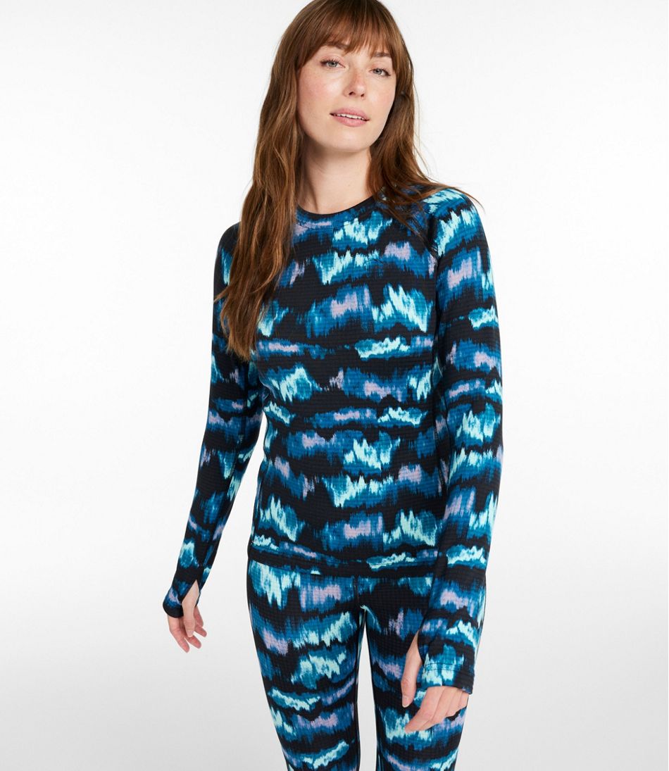 Women's L.L.Bean Heavyweight Base Layer Crew Top, Print L.L.Bean Essential