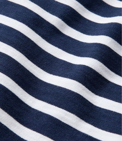 Women's Peaks Island Button Mockneck, Stripe L.L.Bean Everyday