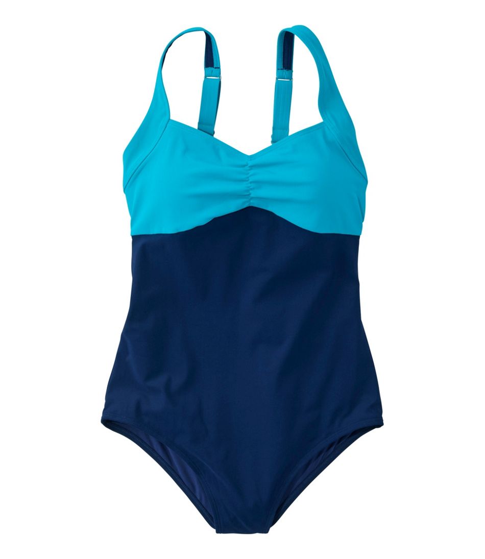 Women's Shaping Sweetheart Tanksuit, Colorblock L.L.Bean Featured