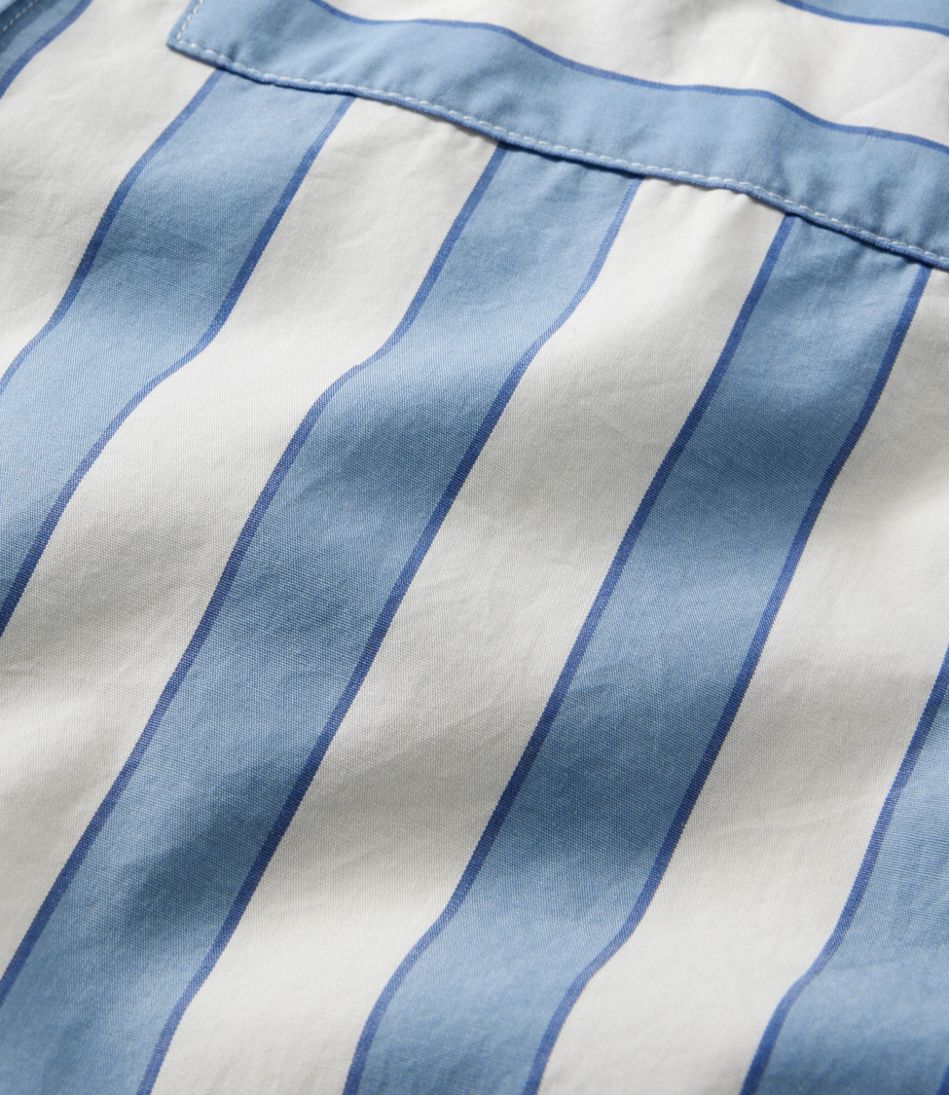 Women's Signature Premium Essential Poplin Shirt, Long-Sleeve Novelty Stripe L.L.Bean Classic