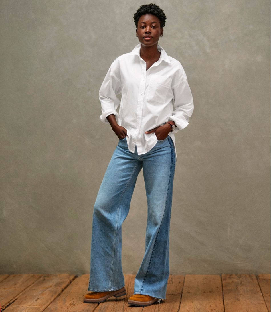 Women's Signature Premium Essential Poplin Shirt, Long-Sleeve L.L.Bean Trending