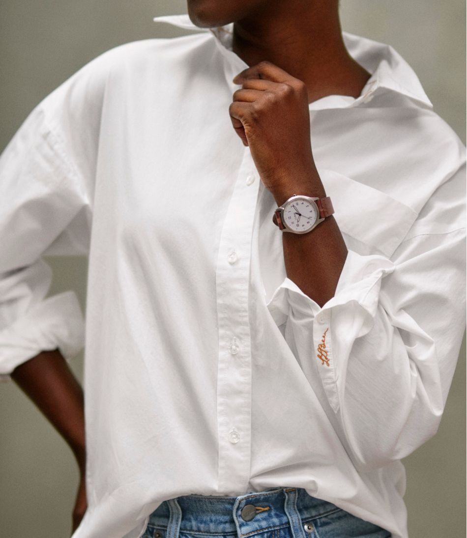 Women's Signature Premium Essential Poplin Shirt, Long-Sleeve L.L.Bean Trending