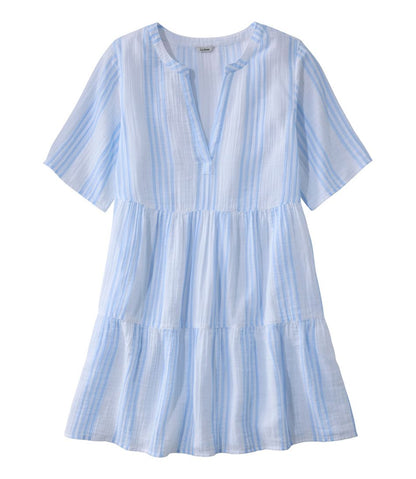Women's Cloud Gauze Cover-Up, Tiered Dress Print L.L.Bean Everyday