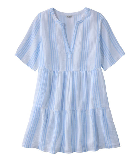 Women's Cloud Gauze Cover-Up, Tiered Dress Print L.L.Bean Everyday