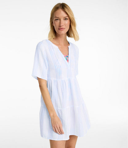 Women's Cloud Gauze Cover-Up, Tiered Dress Print L.L.Bean Everyday