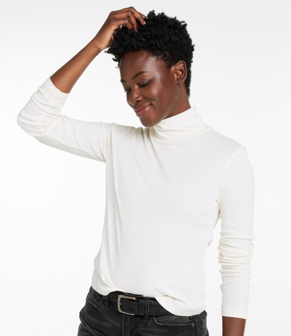 Women's Signature Lightweight Cotton Turtleneck L.L.Bean Featured