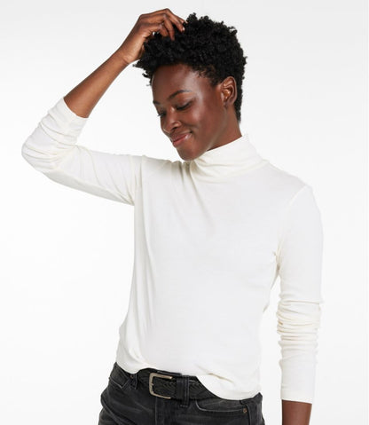 Women's Signature Lightweight Cotton Turtleneck L.L.Bean Featured