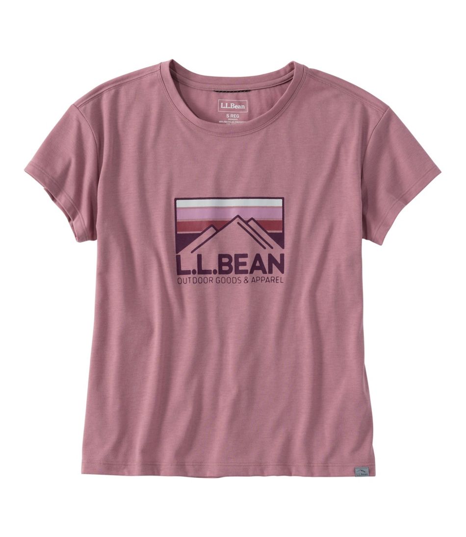 Women's Mountainside Crewneck Tee, Short-Sleeve Graphic L.L.Bean Classic
