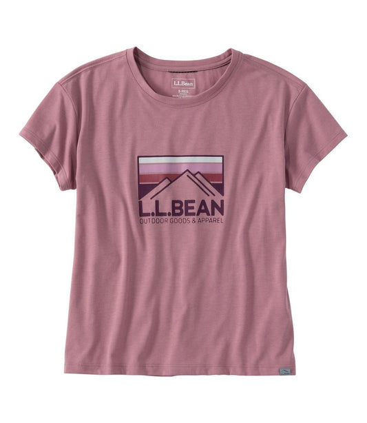 Women's Mountainside Crewneck Tee, Short-Sleeve Graphic L.L.Bean Classic