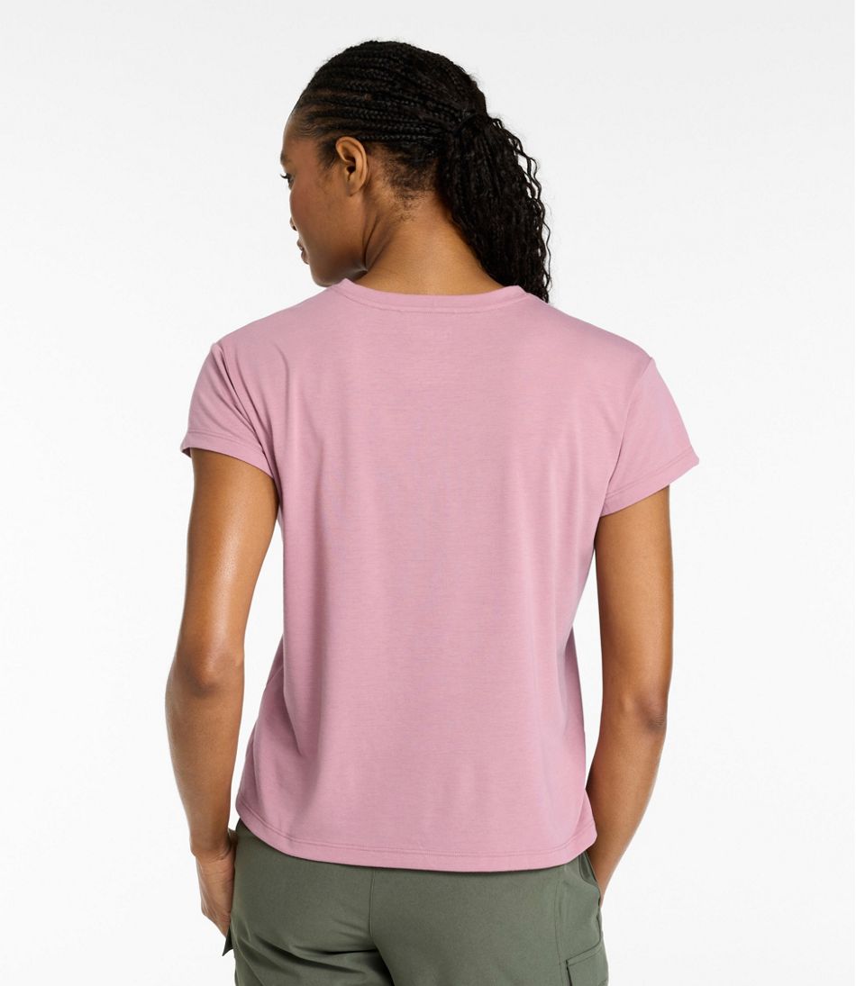 Women's Mountainside Crewneck Tee, Short-Sleeve Graphic L.L.Bean Classic