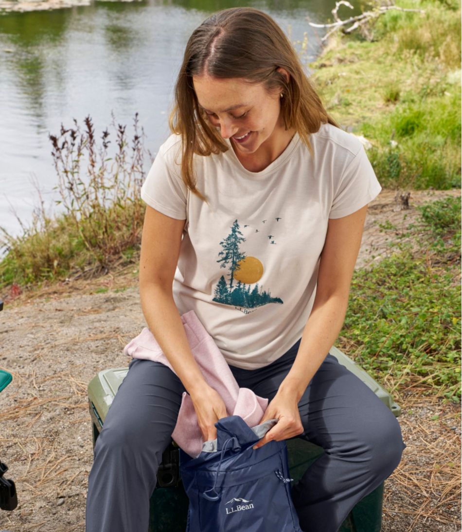 Women's Mountainside Crewneck Tee, Short-Sleeve Graphic L.L.Bean Classic