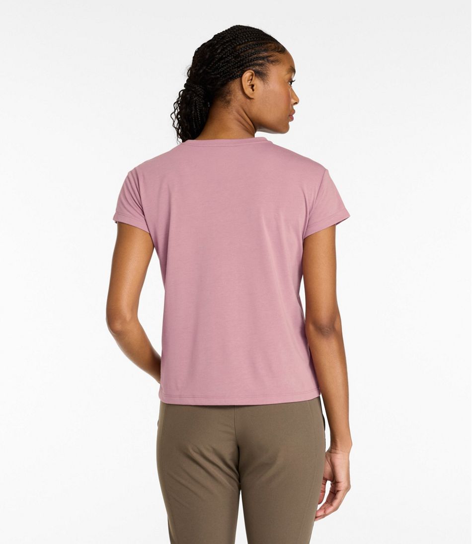 Women's Mountainside V-Neck Pocket Tee, Short Sleeve L.L.Bean Premium