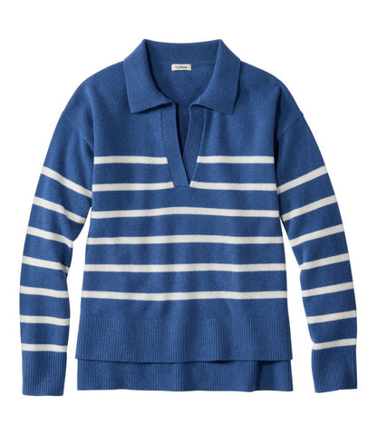 Women's Classic Cashmere Sweater, Relaxed Polo L.L.Bean Featured