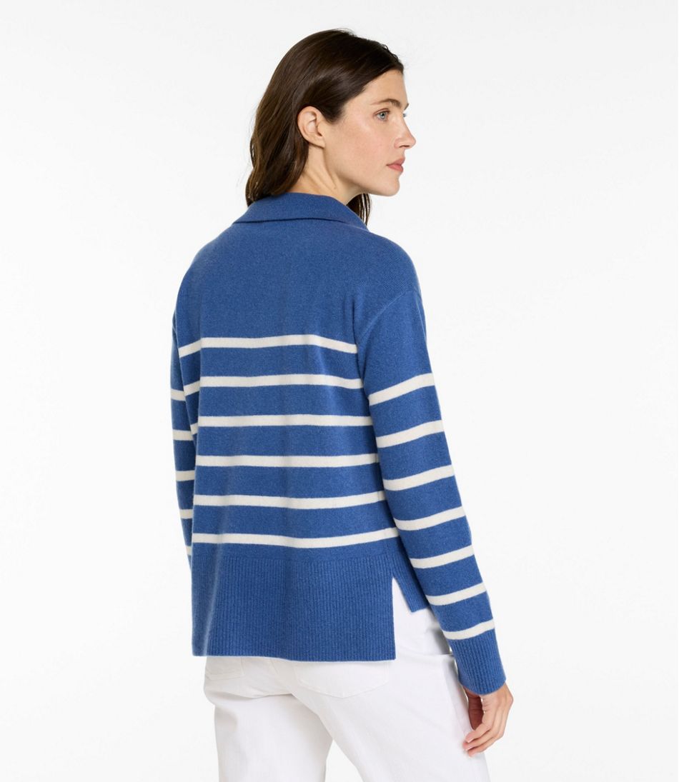 Women's Classic Cashmere Sweater, Relaxed Polo L.L.Bean Featured