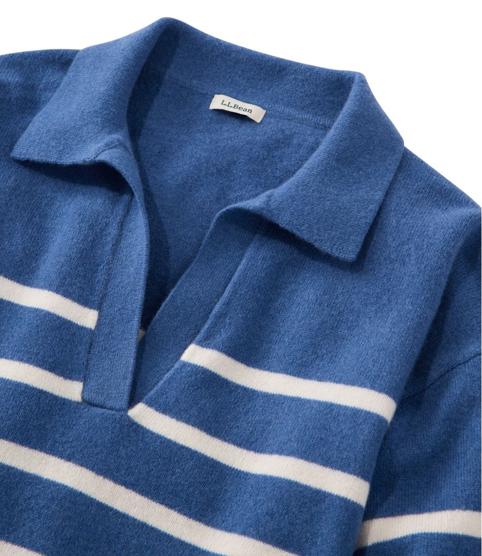 Women's Classic Cashmere Sweater, Relaxed Polo L.L.Bean Featured