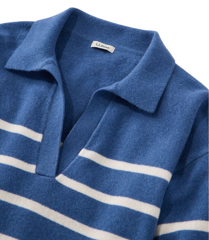 Women's Classic Cashmere Sweater, Relaxed Polo L.L.Bean Featured